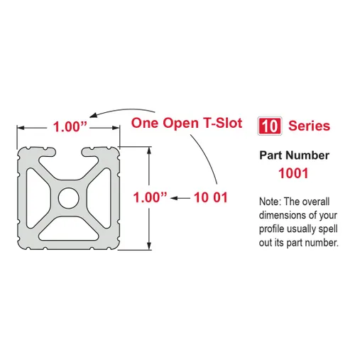 Miniatura 4 de 8020, 1001, Serie 10 de aluminio de 1.0 pulgadas x 1.0 pulgadas de un solo canal de extrusión de aluminio T ranurado perfil 80/20