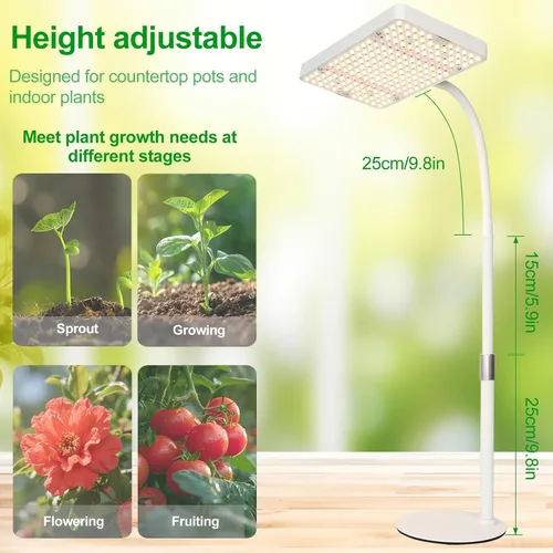 Miniatura 6 de Luz de cultivo de mesa, luces de crecimiento de escritorio brillantes para inicio de semillas, bonsái, suculentas, cactus, temporizador