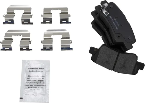 Miniatura 5 de TRQ Kit de pastillas de freno trasero y rotor, kit químico de freno, pastillas de freno Rotor de freno Cerámica Premium G-Coated Compatible