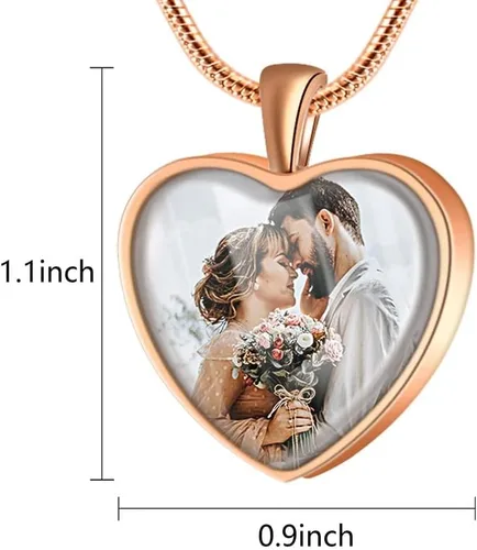 Miniatura 2 de Bivei Collar con etiqueta de perro collar grabado con foto personalizada para hombres collar con etiqueta de perro militar con imagen personalizada