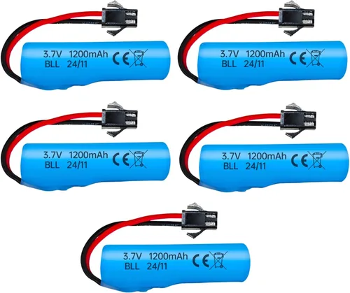 Batería de litio de 3.7 V 1200 mAh para DE45 DE42 DE58 DE49 DE57 DE70 coche de control remoto 1:14 vehículo todoterreno tracción en las cuatro