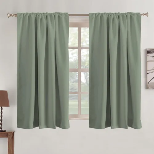 Miniatura 73 de Turquoize Cortinas Opacas para Tratamiento de Ventana con Trabillas Traseras para Sala de Estar/Dormitorio, Tratamientos de Ventana con Aislamiento
