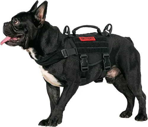 Miniatura 10 de Arnés táctico para perro, chaleco Milltary con mango vertical duradero para perros XXS Marrón