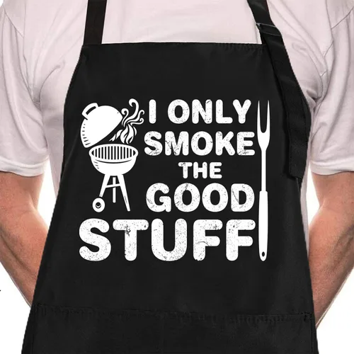 Miniatura 17 de ZOORON Divertidos delantales de chef negros para hombres, ajustables, para barbacoa, cocina, con bolsillos, accesorios para parrilla Tu opinión
