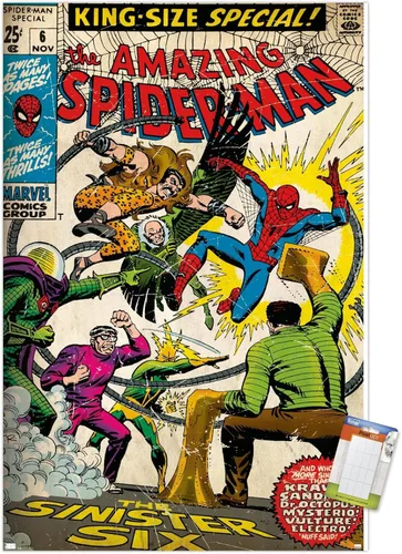 Miniatura 15 de Trends International Marvel Comics - Póster de pared de Spider-Man - Amazing Spider-Man #6, 14.725 x 22.375 pulgadas, versión enmarcada de madera