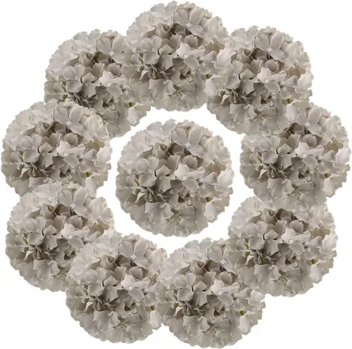 Miniatura 19 de Cabezales artificiales de hortensias de seda para decoración de bodas caseras, 10 unidades Rosa bebé