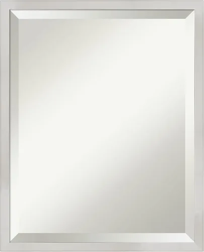 Miniatura 10 de Amanti Art Espejo de baño gris para sobre el fregadero, espejo rectangular gris arcilla esbelta de 24 x 30 pulgadas, marco de madera contemporánea