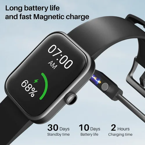 Miniatura 6 de TOZO S2 - Reloj inteligente Alexa integrado con monitor de actividad física y frecuencia cardíaca y oxígeno en sangre, monitor de sueño, 5 ATM