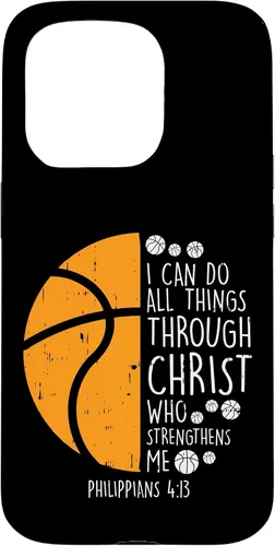 Miniatura 13 de iPhone 11 Baloncesto I can do things Biblia Verso Dios Jesús estuche de regalo