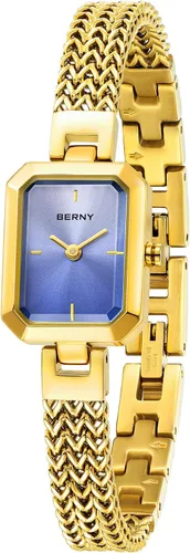 Miniatura 12 de BERNY Relojes para mujer, fácil de cambiar el tamaño, reloj de pulsera para mujer, de acero inoxidable, de lujo, a la moda, pequeño, cuadrado