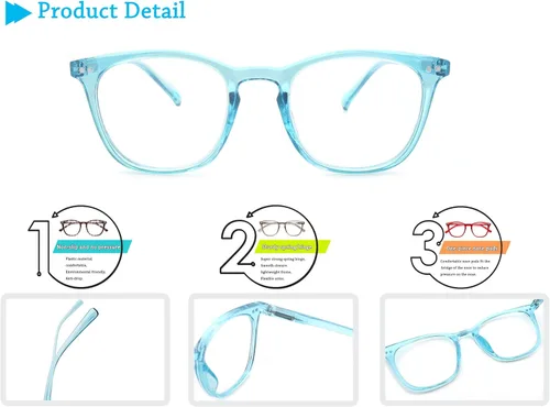 Miniatura 4 de Gafas de lectura negras para mujeres y hombres, elegantes, ligeras, con aumento +0.50, gafas de lectura con bisagras de resorte, paquete de 3