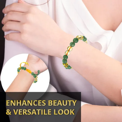 Miniatura 248 de Adjustable Crystal Bracelet – Gemstone Bead Bracelet with Adjustable Macrame String – Chic Gemstone Bracelet for Men and Women – 8mm Round Healing