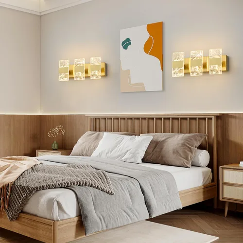 Miniatura 8 de Luminarias LED Modernas para Baño Regulables de 3 Luces Doradas para Tocador, Luminaria de Iluminación Ajustable 5CCT Luces de Tocador Sobre Espejo