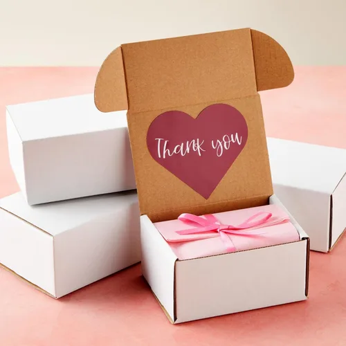 Miniatura 4 de Stockroom Plus Buzón de correo – Paquete de 50 cajas de cartón corrugado blanco, 4 x 3 x 2 pulgadas, cajas plegables para tarjetas de visita