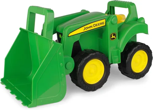 TOMY Big Scoop John Deere - Juguete de tractor con cargador – Juguetes de tractor John Deere con licencia oficial – 15 pulgadas – Juguetes de arena