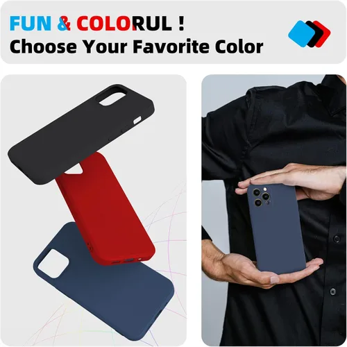 Miniatura 3 de Funda para Samsung Galaxy S22 Ultra, funda de goma de gel de silicona líquida, [protección de cámara] Funda protectora de microfibra suave delgada