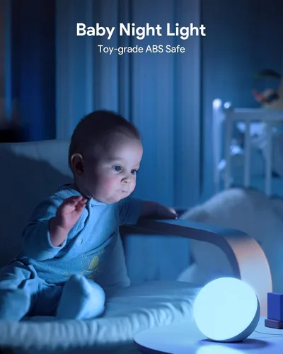 Miniatura 6 de Hifree - Lámpara táctil, luz nocturna multicolor para niños, pequeña lámpara de mesa LED para dormitorio, lámpara de noche regulable con luz cálida