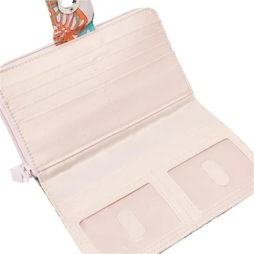 Miniatura 4 de Vera Bradley Cartera de algodón con protección RFID para mujer, Painted Feathers