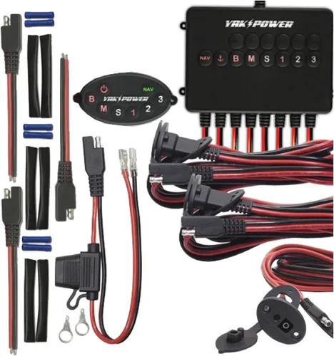 Miniatura 9 de Yak-Power Complete System for Kayaks Digital Switching with Plug-and-Play Connectivity and Control of Your 12-Volt Electronics