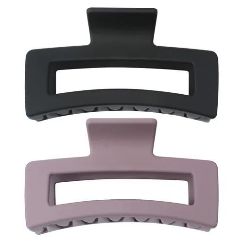 Miniatura 14 de Pinzas de garra extra grandes para cabello grueso y cabello largo, paquete de 2 pinzas de garra tamaño XXL, pinzas rectangulares antideslizantes