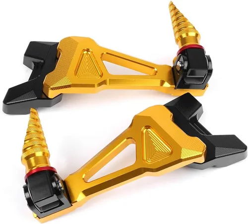 Miniatura 3 de Juego de reposapiés trasero de motocicleta CNC de aluminio para Yamaha YZF-R6 2006-2016, dorado Oro