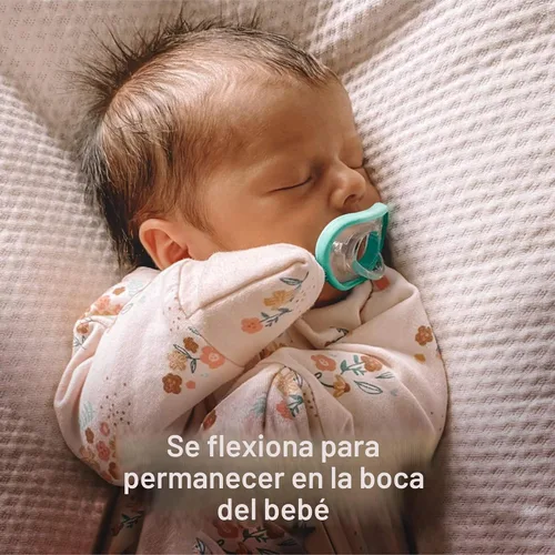 Miniatura 4 de Nanobebe - Chupetes para bebés de 0 a 3 meses, ortodónticos, se curvan cómodamente con el contorno de la cara, galardonados para bebés que