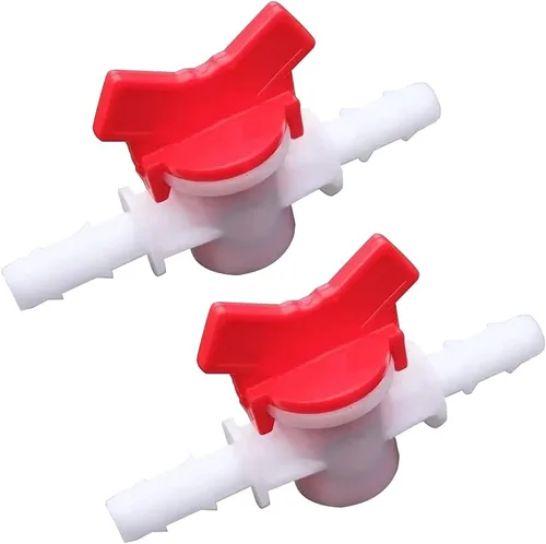 Válvula de bola de púas de manguera de 1/2 pulgada para riego por goteo y acuarios (paquete de 2)