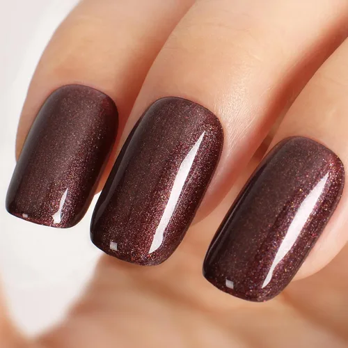 Miniatura 8 de Esmalte de uñas de gel marrón chocolate, 0.5 onzas líquidas, UV/LED, para otoño e invierno, colores oscuros, negro, café, kit de esmalte en gel