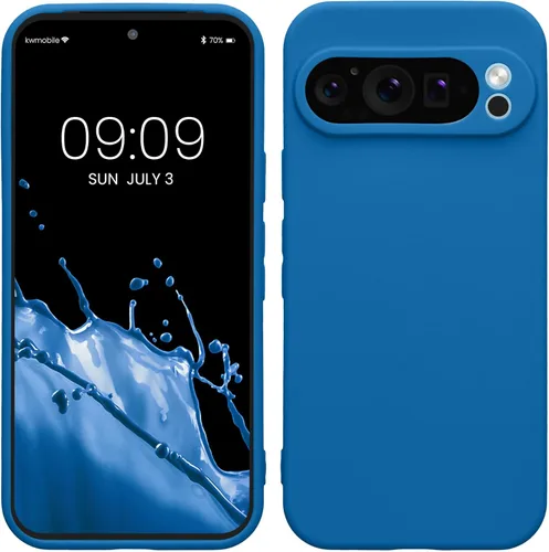Miniatura 60 de kwmobile Funda compatible con Google Pixel 9 Pro - Funda protectora delgada de TPU para teléfono - Acabado mate suave - Negro mate