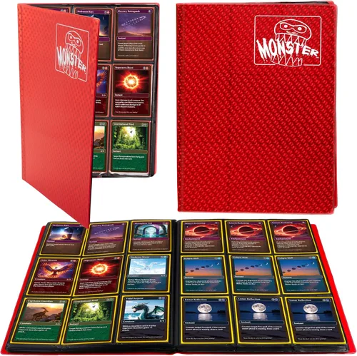 Monster Binder - Álbum de tarjeta coleccionables, 9 bolsillos para tarjetas, retiene 360 de Yugioh, Magic, y Pokémon