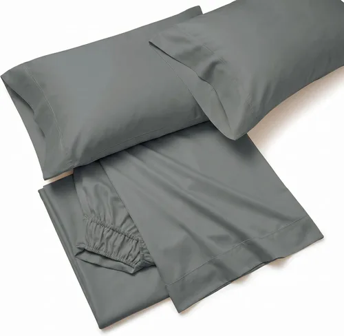 Miniatura 20 de Peru Pima Juego de sábanas de satén de 800 hilos, 100 % algodón peruano Pima, 3 piezas (plano, ajustado, 1 funda de almohada), refrescante, fresco