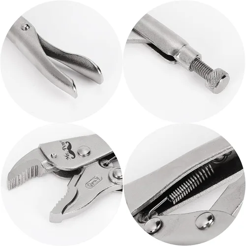 Miniatura 7 de Mr. Pen - Alicates de bloqueo, 7 pulgadas, mandíbula curvada Alloy Steel Locking Pliers with Wire Cutter, Locking Adjustable Wrench, Locking