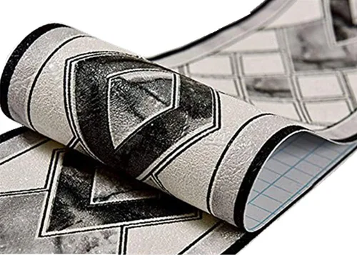 Miniatura 3 de Papel tapiz decorativo 3D impermeable, para decorar el borde del baño, la cocina, la encimera del salpicadero, 4 x 16.4 pies (estilo 1)