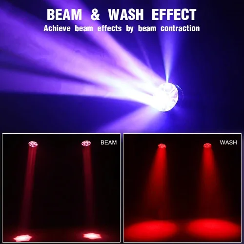 Miniatura 4 de Betopper 7 luces de DJ de cabeza móvil de 40 W con control de punto de punto, haz RGBW/lavado/zoom/CTO efecto ojo de abeja iluminación de escenario