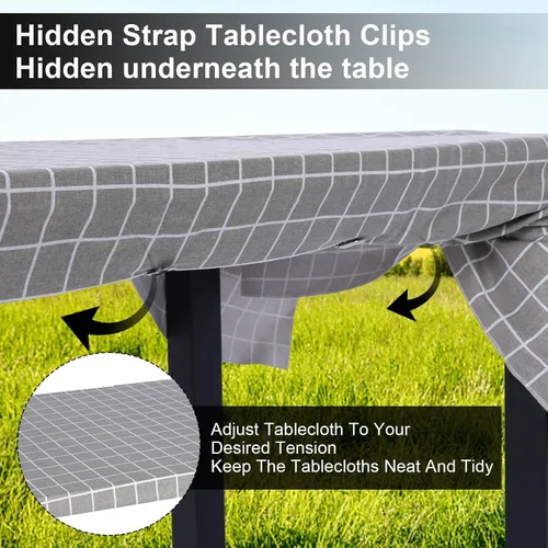 Miniatura 2 de Clips ocultos para mantel: perfectos para mesas de picnic y mesas gruesas en interiores y exteriores, mantén tu mantel seguro con nuestros clips