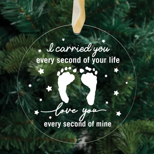 Miniatura 4 de Adornos Conmemorativos para Bebés, Te Llevé Cada Segundo, Regalos Conmemorativos por la Pérdida de Hija/Hijo, Regalo para Abortos Espontáneos