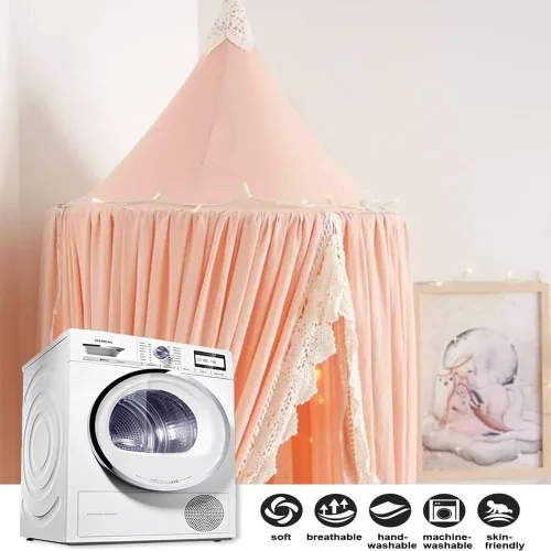 Miniatura 3 de Toldo de cama con cúpula de princesa, mosquitera suave, cortinas de cama para colgar decoración de la casa para jugar al rincón de lectura Naranja
