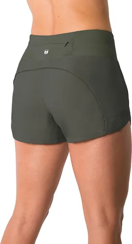 Miniatura 3 de Tough Mode - Pantalones cortos para mujer, ligeros, con forro de malla, 3 pulgadas, bolsillo con cremallera, para hacer ejercicio, correr