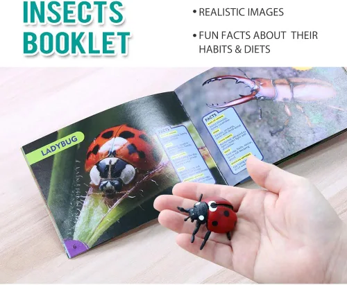 Miniatura 7 de Figuras de juguete de insectos VOLNAU 12 piezas Figuras de animales de insectos para niños, niños pequeños, regalos de Navidad, decoraciones