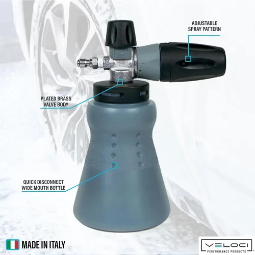 Miniatura 7 de MTM Hydro Cañón de espuma PF22 con botella de boca ancha para lavadora a presión, grado comercial