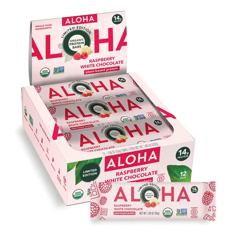 Miniatura 10 de ALOHA Barras de proteínas orgánicas a base de plantas, almendras y chocolate de coco, 12 unidades, barras de 1.98 onzas, veganas, bajas en azúcar