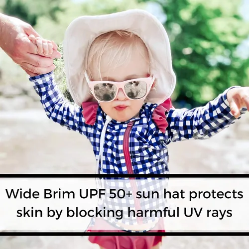 Miniatura 3 de SwimZip, sombrero unisex para niños, ala ancha, protección solar FPS 50, ajustable.