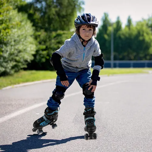 Miniatura 7 de Patines de ruedas ajustables para niños, para hombres, mujeres y niñas, con 8 ruedas de iluminación, para interiores y exteriores, patines