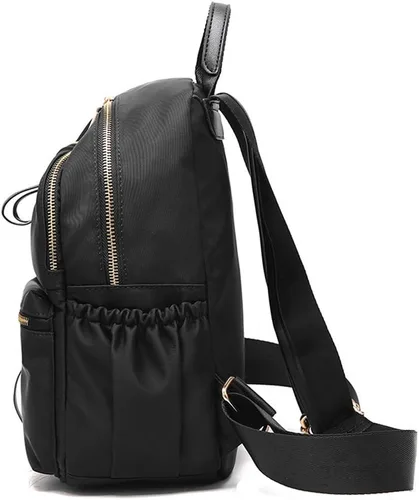 Miniatura 9 de Wraifa Mochila pequeña Oxford impermeable para mujer, mochila escolar para niñas, 111 Small Size Black, S