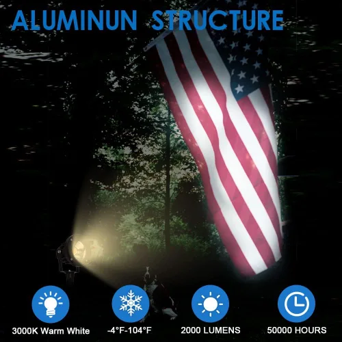 Miniatura 3 de Focos LED de 20 W, luces de paisaje al aire libre, bajo voltaje, iluminación LED de paisaje, 12 V ~ 24 V CA/CC, focos de paisaje impermeables