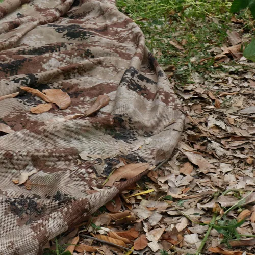 Miniatura 5 de WINWAY Malla silenciosa de camuflaje de arpillera 300D para caza, sombrilla de camping, ocultación, persianas de tiro