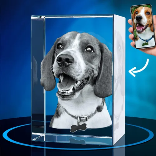 Miniatura 21 de ArtPix 3D Foto de cristal, regalos conmemorativos personalizados para perros con tu propia foto para los amantes de los perros, dueños de mascotas