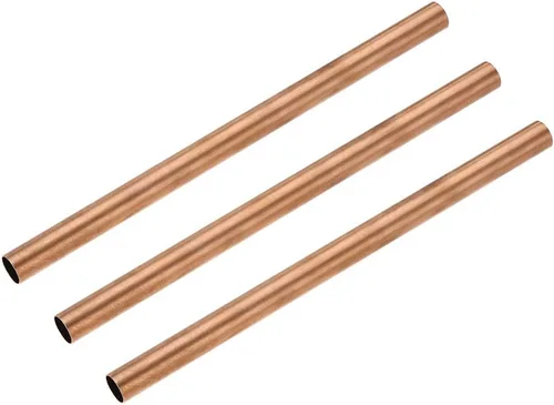 Miniatura 15 de uxcell Tubo redondo de cobre, 0.591 in OD 0.039 in espesor de pared 3.937 in longitud tubo recto tubo 3 piezas
