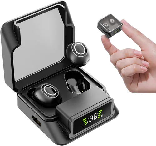 Miniatura 8 de Xmenha Mini auriculares invisibles pequeños inalámbricos Bluetooth cómodos, más pequeños, pequeños, de perfil bajo, para dormir, discretos