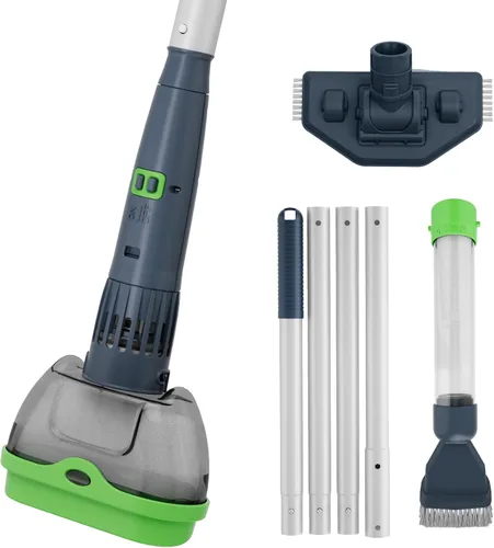 Miniatura 10 de Aspiradora recargable para bañera de hidromasaje para piscina y spa, modo dual y sistema de accionamiento magnético, filtros de malla ultra fina